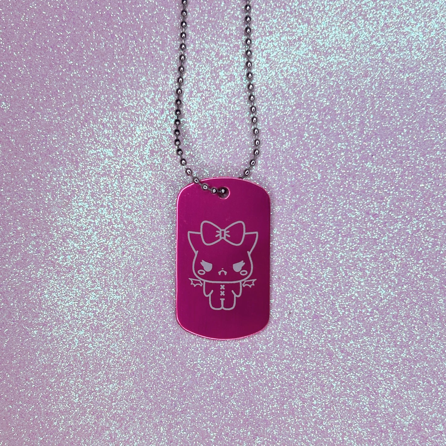 bitten dog tag necklace