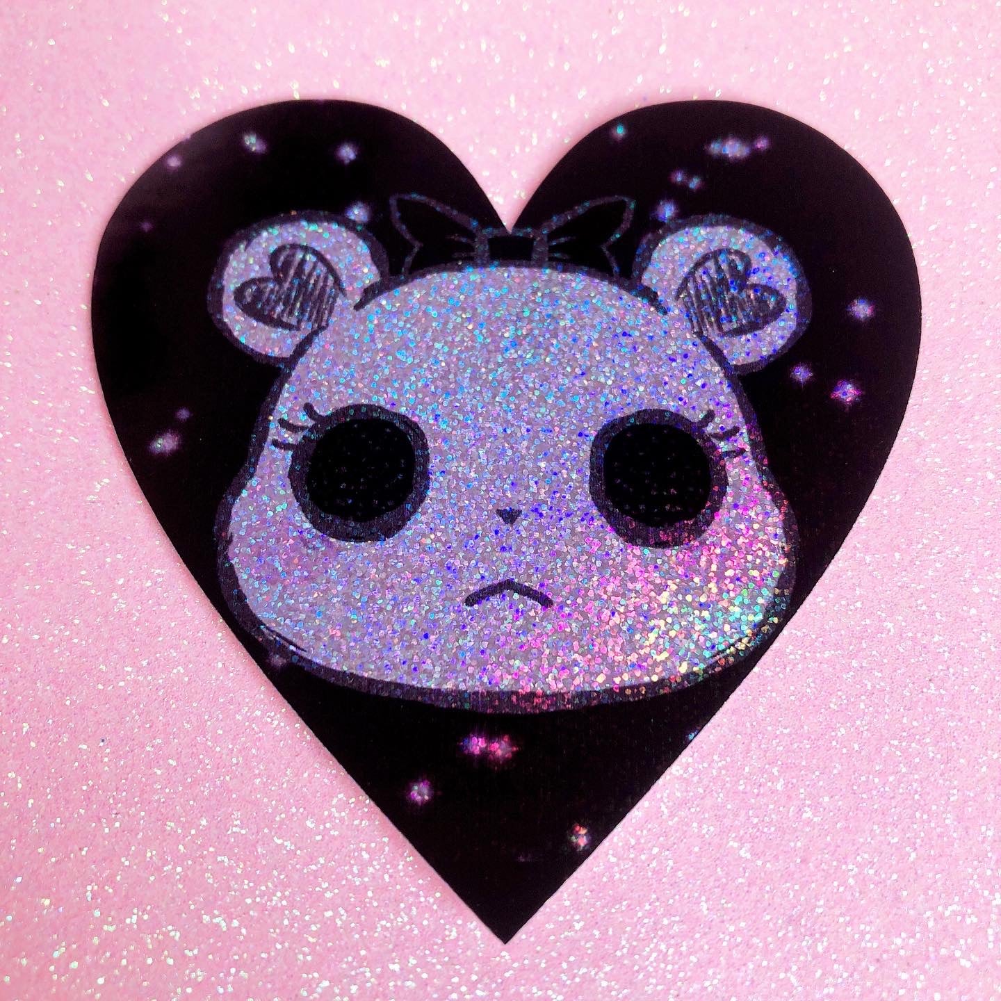 glittery tibby sticker